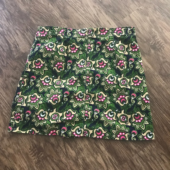 Lilly Pulitzer Floral Corduroy Skirt size 12 - Picture 2 of 4